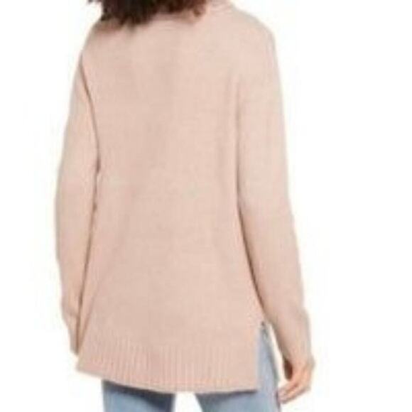 BP XS Cozy Longline Turtleneck Pink Adobe Oversized Sweater Size X-Small - Picture 2 of 4